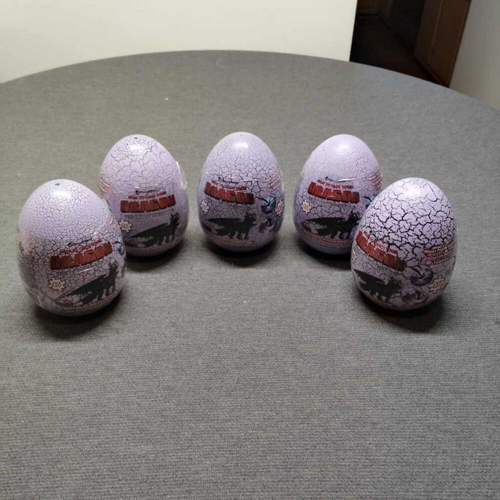 Spin Master How To Train Your Dragon Mystery Puzzle Egg 46 Piece Lot Of 5